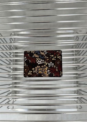 Bou card holder printed Chocolate Plum B3010373 Ganni